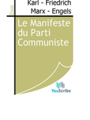 cover image of Le Manifeste du Parti Communiste